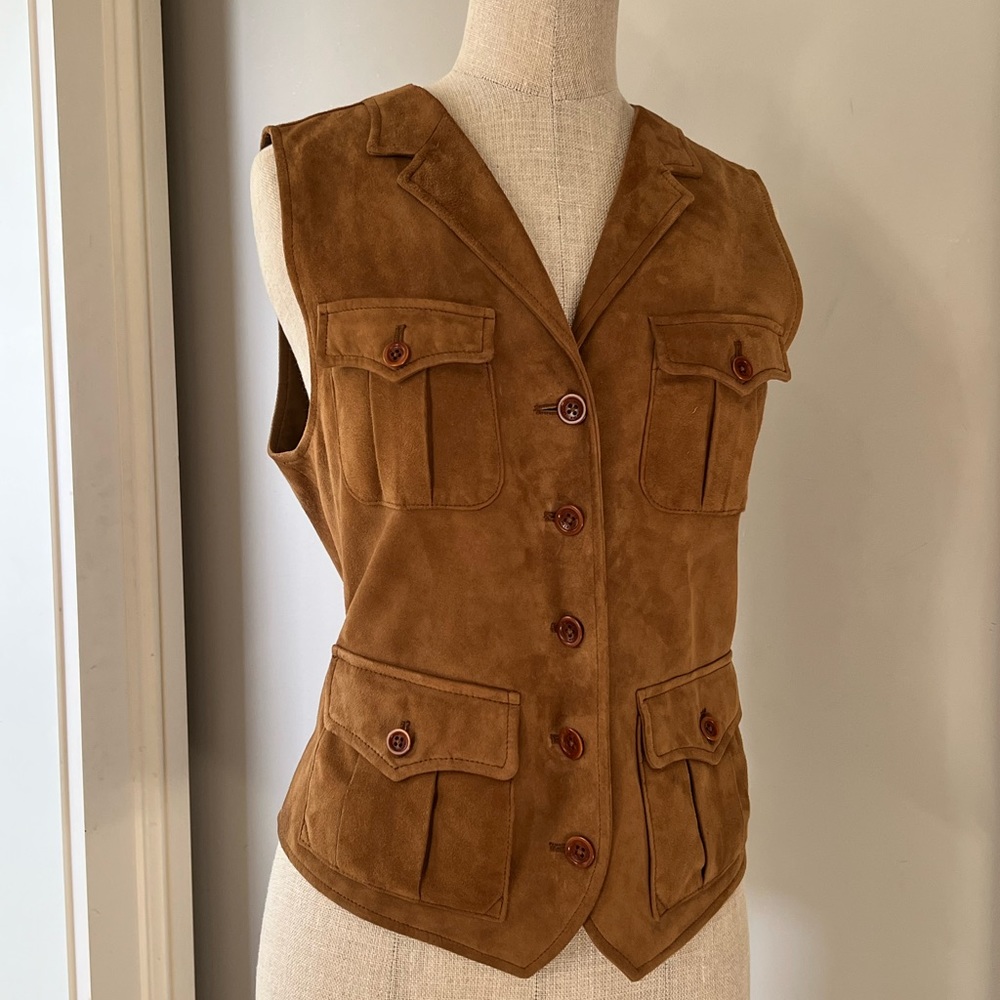Ralph Lauren Suede Vest Size 6